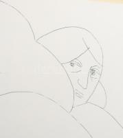 Amerigo Tot (1909-1984): Női aktok Szitanyomat, papír, jelzett, üvegezett fakeretben 44x32 cm