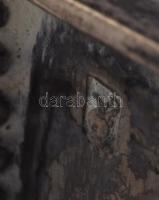 Ezüst (Ag) kétfüles tároló, jelzett, dianás, 14x6 cm, nettó 161g