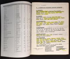 Jegyzék az I. világháborús hadihajókról (fénymásolat)