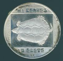 1985. 200Ft Ag "Természetvédelem-mocsári teknős" T:PP