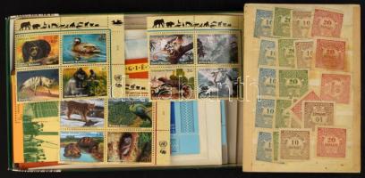 Kis tétel, külföldi bélyegek, levelek, FDC-k stb dobozban