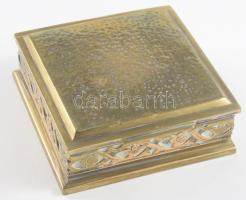 Bronz iparművész díszdoboz, 9x9 cm