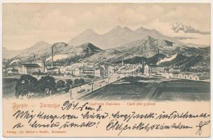 1904 Derestye, Darste, Dyrste, Dirste (Brassó, Brasov); Czell-féle gyárak, sörgyár. Julius Müller utóda kiadása / Czell'sche Fabriken / Fabrice de Czell / brewery, beer factory (fl)