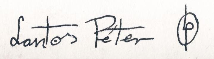 Lantos Péter (1977-): Krasznahorkai László (friss Nobel-díjas) és Tarr Béla filmrendező. Tus, akvare...