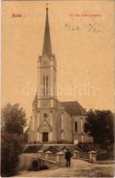 1908 Ruttka, Vrútky; Új római katolikus templom. Felvidéki Magyarság nyomda kiadása (W.L. ?) / church (EK)