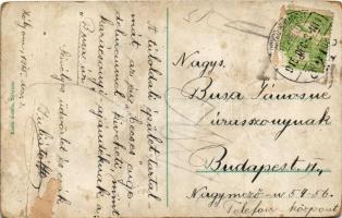 1915 Zólyom, Zvolen; Takarékpénztár épülete, Schlesinger Testvérek üzlete. Klein Ármin kiadása / sav...