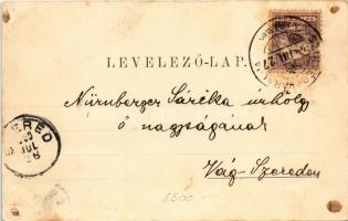 1900 Szinérváralja, Szinyérváralja, Seini; templom, Boér Károly üzlete / church, shop (ragasztónyom ...