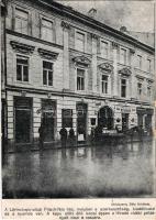Pozsony, Pressburg, Bratislava; A Lőrinc kapu utcai Pitsch-féle ház, Neubauer testvérek üzlete, könyvnyomda. Mindszenty Béla felvétele / printing house, shops (non PC) (vágott / cut)