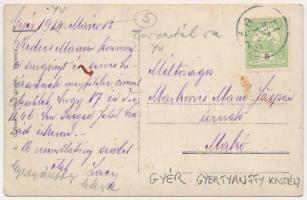 1914 Gyér, Giera; Gyertyánffy kastély / castle. A. Weiser (Versec) photo (EK)