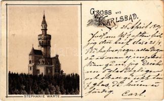 1895 Karlovy Vary, Karlsbad; Stephanie Warte. Willy Schütz / lookout tower (EB)