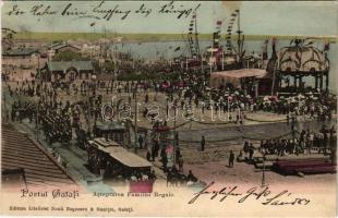 Galati, Galatz; Portul, Asteptarea Familiei Regale. Negoescu &amp; Manitiu / waiting for the Royal Family (EK)