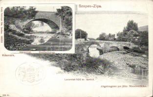 Késmárk with the 500 year old customs bridge Emb. (fa)