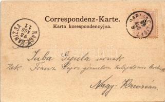 1898 Szczawnica, Sokolica, Hukowa Skalja. A. Szubert / view. Art Nouveau, floral (EM)