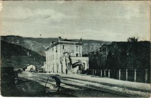 1918 Vittorio (Veneto), railway station + "Magy. Kir. 79-ik honvéd gyalog dandár parancsnokság" (EM)