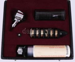 Otoszkóp - fül vizsgáló orvosi készlet dobozával - német gyártmány, használatlan