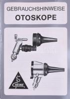 Otoszkóp - fül vizsgáló orvosi készlet dobozával - német gyártmány, használatlan