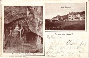 1901 Sloup, Hotel Sosuvka, Der Hain in der Sosuvka-Höhle. Anton Odehnal / hotel, cave interior (tiny tear)