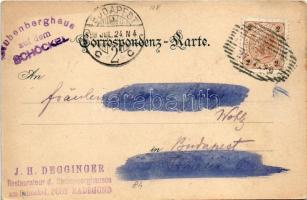 1899 Schöckl, Schöckel; Nördliche Aussicht, Alpen-Hotel Stubenberghaus, Graz. Lith. Senefelder / vie...