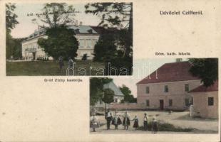 Cífer catholic school and the Count Zichy castle