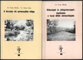 Jászsági Füzetek sorozat 2 száma: Endes Mihály - Harka Ákos: A Jászsági-sík gerincesállat-világa.; Endes Mihály: Ritkaságok és jellegzetességek: bepillantás a tiszai Alföld növényvilágába. Jászberény, 1985, Jász Múzeum. Kiadói papírkötés.