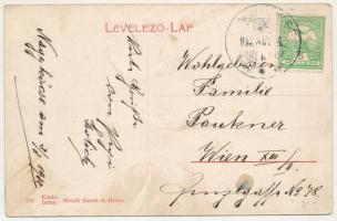 1912 Kécsa, Nagykőcse, Horvátkécsa, Checea; Mixich-lakház, Községház, Szerb templom, Román templom, ...