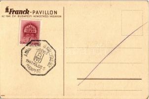 1941 Budapest Nemzetközi Vásár, Franck Pavillon, kávé reklám. Klösz kiadása / Hungarian coffee adver...