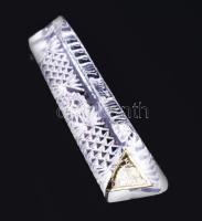 Jelzett kristály késbak szett, dobozában