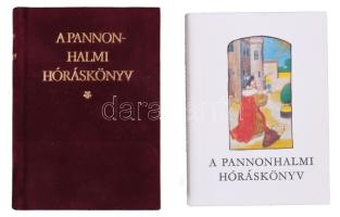 A Pannonhalmi Hóráskönyv. A Pannonhalmi Főapátsági Könyvtárban őrzött kódex hasonmása. (Minikönyv). Bp., 1982, Európa - Helikon. Kísérőtanulmánnyal. Kiadói aranyozott bársonykötés, kiadói kartontokban.