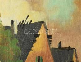 Szirmay (Szirmai) Antal: (1860 - 1927): Szigliget, part. Olaj, karton. Jelzett keretben. 20x15 cm