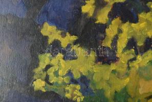 Kóka jelzéssel: Csendélet. Olaj, farost, jelzett, 50x50 cm