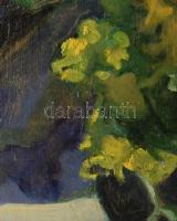 Kóka jelzéssel: Csendélet. Olaj, farost, jelzett, 50x50 cm