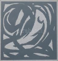 Mattis Teutsch János (1884-1960): Kompozíció (cím nélkül). Nyomat, papír, jelzés nélkül. Paszpartuban. 14×13 cm