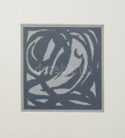 Mattis Teutsch János (1884-1960): Kompozíció (cím nélkül). Nyomat, papír, jelzés nélkül. Paszpartuba...