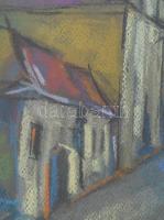 Husovszky jelzéssel: Nagybánya. Pasztell, papír, Üvegezett keretben 48x34 cm