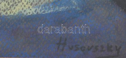 Husovszky jelzéssel: Nagybánya. Pasztell, papír, Üvegezett keretben 48x34 cm