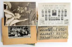 Vegyes fotó tétel, közte csoportképek, tablófotók, sajtófotók, stb., összesen 30 db