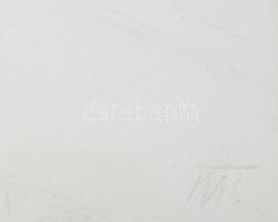 MT jelzéssel: Arcok, ceruza, papír, üvegezett kerteben. 34x24 cm