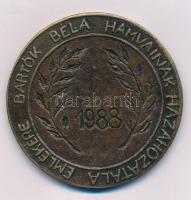 Pató Róza (1934-2018) 1988. "Bartók / Bartók Béla Hamvainak Hazahozatala Emlékére" hátolda...