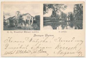 1905 Aranyosgyéres, Gyéres, Ghiris-Aries, Campia Turzii; Ifj. Báró Wesselényi Miklósné kastélya és parkja / castle, park (EK)