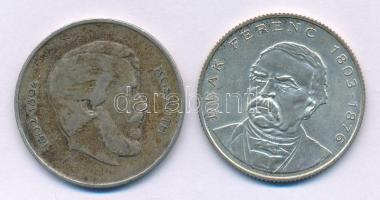 1947. 5Ft Ag "Kossuth" + 1994. 200Ft Ag "Deák" T:F,XF patina
Adamo F8.1, F13.1