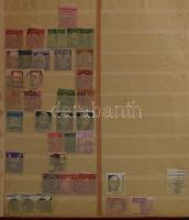 USA bélyegzett tétel, javarészt rendező anyagok, gyűjteményrész, 5 db nagyalakú és 2 db közepes berakóban