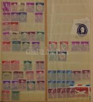 USA bélyegzett tétel, javarészt rendező anyagok, gyűjteményrész, 5 db nagyalakú és 2 db közepes bera...