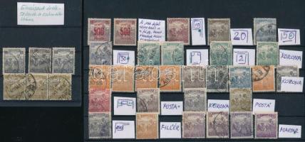 35 db főként Arató bélyeg klf jelölt, ismert és ismeretlen lemezhibákkal