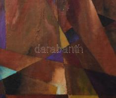 Szekeres József (1944-): Kompozíció (Mozaik szigetek, Chalkidiki). Olaj, vászon. Jelzett. Vakráma né...