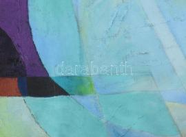 Szekeres József (1944-): Kompozíció (Mozaik szigetek, Chalkidiki). Olaj, vászon. Jelzett. Vakráma né...