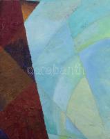 Szekeres József (1944-): Kompozíció (Mozaik szigetek, Chalkidiki). Olaj, vászon. Jelzett. Vakráma né...