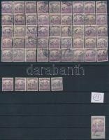1916 Arató 15f lemezhiba összeállítás, kb. 300 db bélyeg 3 klf jelölt lemezhibával, 6 stecklapon