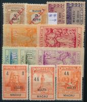 Macau 12 klf jobb portó, kényszerfelára bélyeg (Mi EUR 171,-)