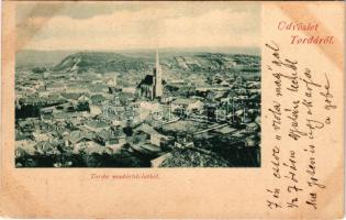 1899 Torda, Turda; látkép madártávlatból / general view (EK)