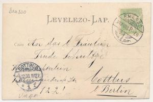 1903 Brassó, Kronstadt, Brasov; Altstadt, Bergkirche / Óbrassó, Közép utca, Mártonhegyi evangélikus ...